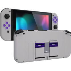 EXTREMERATE Back Plate for Nintendo Switch Console, Ns Joycon Handheld Controller Housing With Full Set Buttons, Diy