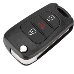YCTZE Key Fob Case, 3 Button Car Remote Flip Key Fob Case Protective Cover Shell Replacement for Kia Soul 2012 2013 Key