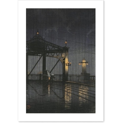 ART POSTER GALLERY Hasui Kawase “Tokyo Twenty Views Shinohashi” Japanese Ing Poster 16.53Inch×11.69Inch/42㎝×29.7㎝(A3)＜Fine Art Paper