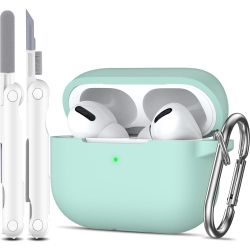 MHYALUDO for Airpods Pro Case Cover, Military Grade Anti-Fall Soft Silicone Shock-Absorbing Protective for Airpods Pro