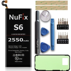 NUFIX Y Replacement for Samsung S6 2550Mah Compatible Replacement Y Eb-Bg920Abe Eb-Bg920Aba Sm-G920W8