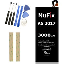 NUFIX Y Replacement for Samsung A5 2017 3000Mah Compatible Replacement Y Eb-Ba520Abe Eb-Ba520Aba Sm-A520W