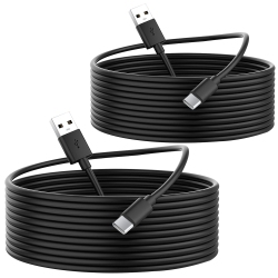 ANLINK 2 Pack 16.4Ft/5M Long USB C Cable, Durable USB A to USB C Charging And Data Sync Cord, Power Extension Cable for Any