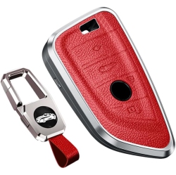 SANRILY Key Fob Cover for Bmw 3 Series 2020 2021 X3 X1 M5 Series 5 6 7 Keyless Remote Keychain Holder Full Protection
