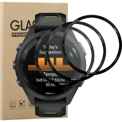 GEJEFA Screen Protector for Garmin Forerunner 265S, [3 Pack] HD Clear Soft Tpu Full Coverage 3D Curved [Bubble In Multicolor