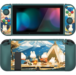 PLAYVITAL Zealprotect Soft Protective Case for Nintendo Switch, Flexible Cover Protector for Switch With Tempered Gl