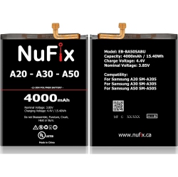 NUFIX Replacement Y for Samsung Galaxy A50 A30 A30S A20 4000Mah Compatible Kit Eb-Ba505Abu Eb-Ba505Abe (Single)