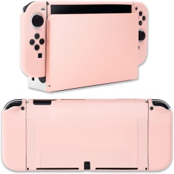 BELUGADESIGN Switch Case Dock Cover Bundle | Pastel Cute Sakura Soft Silicone Dockable Protective Snap On Shell