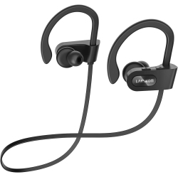 LAKUKOM Bluetooth Headphones, Deep B Running Headphones 16H+ Playtime, Sport Earbuds With Secure Earhooks, Ipx7