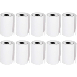 GAROSA 10 Roll Thermal Paper On White, Thermal Printer Paper for Bluetooth Pocket Printer, 6M Length for Each Roll, In Black
