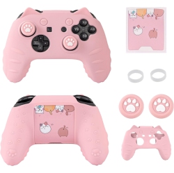 NANANINO Switch Pro Controller Skin Cat, Cute Cat Paw Switch Pro Controller Skin With Switch Pro Controller Thumb Grip Caps