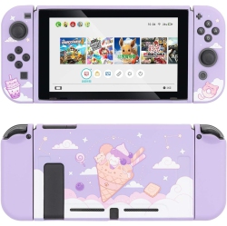 GEEKSHARE Protective Case for Switch, Soft Tpu Slim Case Cover Compatible With Nintendo Switch Console And Joy-Con (Ice