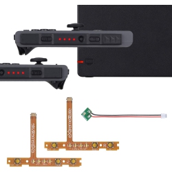 EXTREMERATE Firefly Tuning Kit for Nintendo Switch Joycons Dock Ns Joycon Sl Sr Buttons Ribbon Flex Cable Indicate