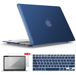 IBENZER Compatible With Macbook Air 11 Inch Case Model A1370 A1465, Soft Touch Hard Shell Case With Keyboard