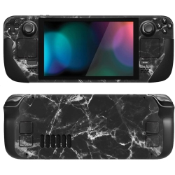 PLAYVITAL Full Set Protective Skin Decal for Steam Deck Lcd, Custom Stickers Vinyl Cover for Steam Deck O - In Black