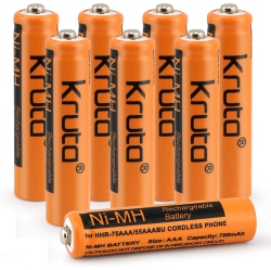 KRUTA Ni-Mh Aaa Rechargeable Y 1.2V 700Mah Hhr-55Aaabu Aaa Ies for Panasonic Cordless Phones, Remote