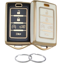 REPROTECTING Tpu Key Fob Cover Compatible With 2021-2024 Jeep Grand Cherokee L Grand Wagoneer L Wagoneer Grand Cherokee