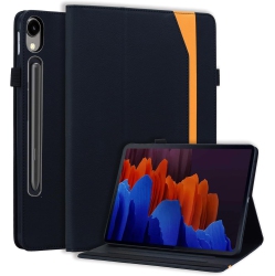 LONGGA Business Case for Samsung Galaxy Tab S9 2023/s8 2022/s7 2020 11", Pu Leather Folio Stand Cover With Pen Holder