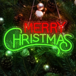 YOULIGHTS Merry Christmas Neon Signs for Wall Decor, Christmas Neon Sign for Home Christmas Decoration, Led Light Up Sign Dimmable Aesthetic