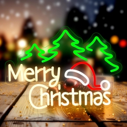 YOULIGHTS Christmas Neon Signs, Warmwhite Xmas Led Neon Light for Wall Decor, USB Powered Santa Claus Sign Tree/deer/snowman Shaped Decoration Wall