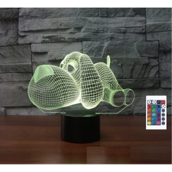 YOULIGHTS 3D Dog Remote Control 16 Color Night Lights Illusion Acrylic Led Table Bedside Lamp Children Bedroom Desk Decor Birthday Christmas Gift Toy
