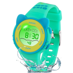 MEHIAZ Kid's Digital Watch for Boys And Girls, Waterproof Lcd Digital Sports Kids Watch With 7 Color Led Lights, Stopwatch, Alarm, Suitable for 4-12
