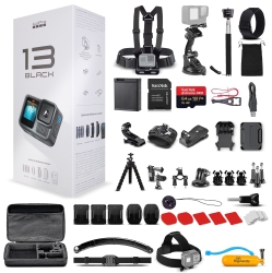 GOPRO Hero13 Waterproof Action Camera With 64GB Card And 50 Piece Accessory Kit