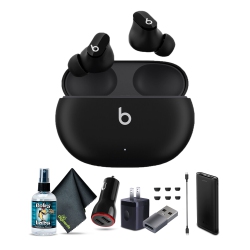 Beats by Dr. Dre Studio Buds Noise Canceling True Wireless In-Ear Headphones (Black) Bundle with Accessories