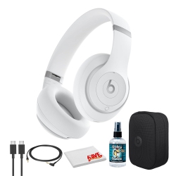 Beats by Dr. Dre Studio Pro Wireless Headphones (Matte White) Bundle