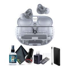 Beats by Dr. Dre Studio Buds+ Noise Canceling True Wireless In-Ear Headphones (Transparent) Bundle with Accessories
