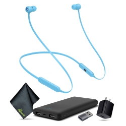 BEATS BY DR. DRE Beats Flex Wireless In-Ear Headphones (Blue) Bundle + Accessories