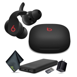 Beats Fit Pro Noise-Canceling True Wireless In-Ear Headphones (Black) Bundle and Accessories