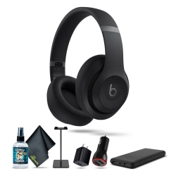 Beats by Dr. Dre Studio Pro Wireless Over-Ear Headphones (Black) Bundle With Accessories