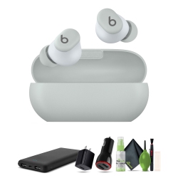Beats Solo Buds, Wireless Bluetooth Earbuds (Storm Gray) Bundle With Accessories