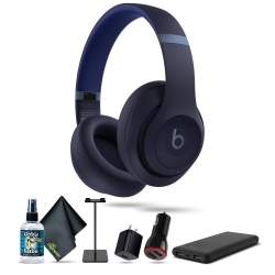 Beats by Dr. Dre Studio Pro Wireless Over-Ear Headphones (Navy) Bundle With Accessories