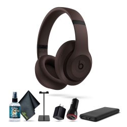 Beats by Dr. Dre Studio Pro Wireless Over-Ear Headphones (Deep Brown) Bundle With Accessories