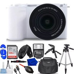 SONY Zv-E10 Ii Mirrorless Camera With 16-50MM Lens (White) Zve10M2Kw - 12PC Kit