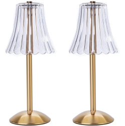 YOULIGHTS Cordless Table Lamp Crystal Battery Operated Lamp, Night Light for Livingroom, Bedroom, Kidsroom, Outdoor, Restaurant, Nightstand, Rechargeable