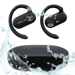 TREBLAB X-Open - True Open Ear Wireless Earbuds, Lightweight Comfort, Behind-Ear Fit, Immersive Sound, Dual Mic for Calls, 40H Playtime, Bluetooth