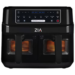 ZIA 8-in-1 SmartCrisp Dual Basket Air Fryer - 9L/9QT - Black