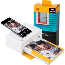 KODAK Dock Plus 4Pass Instant Photo Printer (4X6") + 80 Sheets Bundle- Refurbished(Excellent)