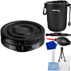 PANASONIC Lumix S 26MM F/8 Lens (Leica L) S-R26 - 5PC Accessory Bundle