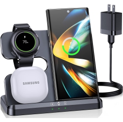 YOULIGHTS Wireless Charger for Samsung Charging Station & Android Multiple Devices 3 In 1 Fast Charger Stand