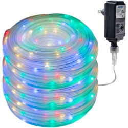 HTUTWOO Led String Lights 20Meter/66Feet 200 Leds Waterproof Decorative Small Thin Rope Lights Plus 3 Meters/ 9.84 Feet Cord Lead Wire \w 8 Flashing