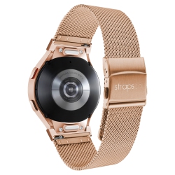 STRAPSCO Pro Mesh Strap for Samsung Galaxy Watch 6 - Rose - Short-Medium In Gold