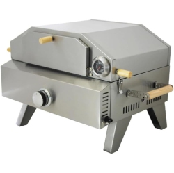 CROWN Portable Gas Pizza Oven - 20, 000 Btu Indoor/outdoor Cooking - Propane Fueled Pizza Oven \w Built In Barbeque Grill - Lightweight Design For