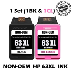BESTONER [High Yield] 1 Set Remanufactured Ink Cartridge Replacement for HP 63Xl HP63 Ink - HP Deskjet 1110 1112 2130 3630 3632 Envy 4510 4516 4520
