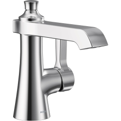 MOEN S6981 Flara One-Handle Single Hole Bathroom Faucet With Drain Assembly, Chrome