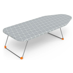PRIME MADE Tabletop Ironing Board \w Folding Legs, Small Ironing Board \w Thick Cotton Cover, Portable Mini Iron Board for Sewing, Craft Room