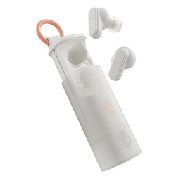 PRIME MADE Dime 3 In-Ear Wireless Earbuds, 20 Hr Battery, Microphone, Works With Iphone Android And Bluetooth Devices - Bone/orange Glow